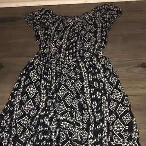 Black and white pattern dress